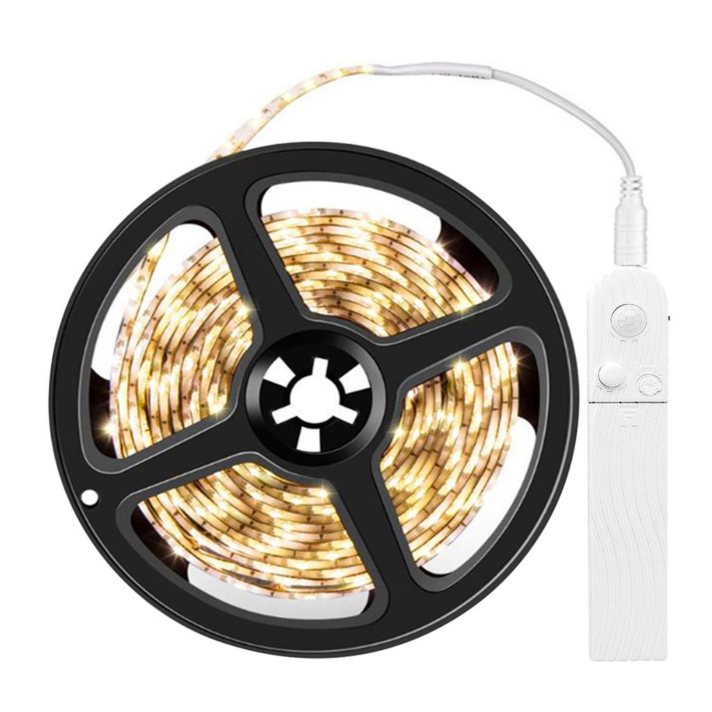 Warm White LED Strip Light 6.56ft 3000K Warm White Tape Light with Motion Sensor Ribbon Light Waterproof Flexible Undercabinet Tape Lighting Rope Lig