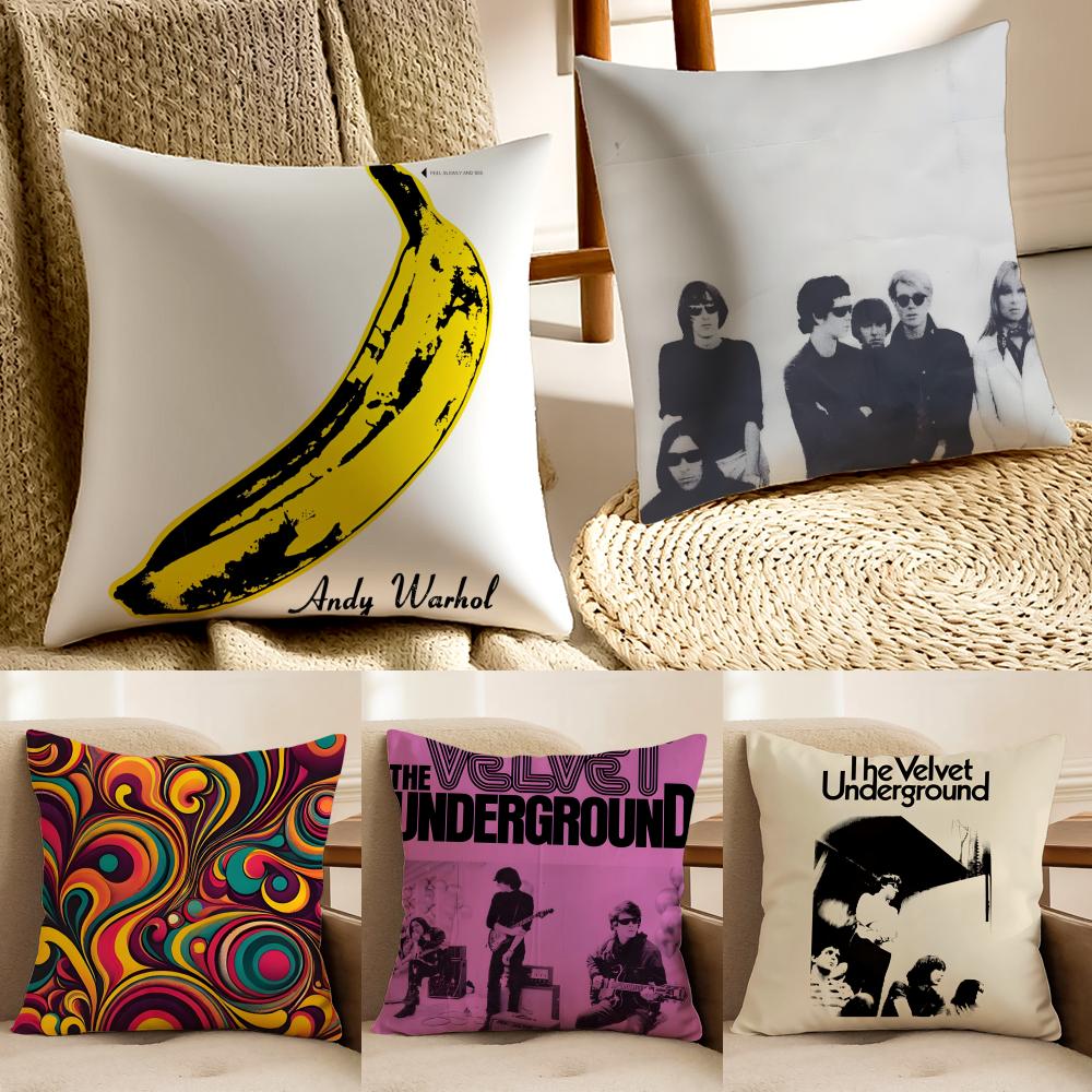 Music Experimental The VVelvet UUnderground Cushion Cover Pillowcase Antidustmite living Room Sofa Decor Cushion Room