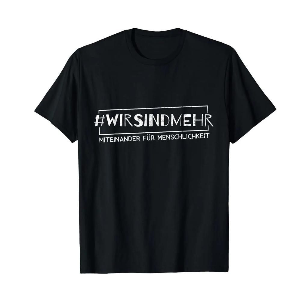 wirsind mehr Miteinander Für Menschheit Gegen Hass T Shirt vintage Washed For Everyday Wear gra