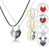 Magnet Couple Necklace Versatile Clavicular Chain Hot Sale Couple Heart Magnetic Necklace  Unisex