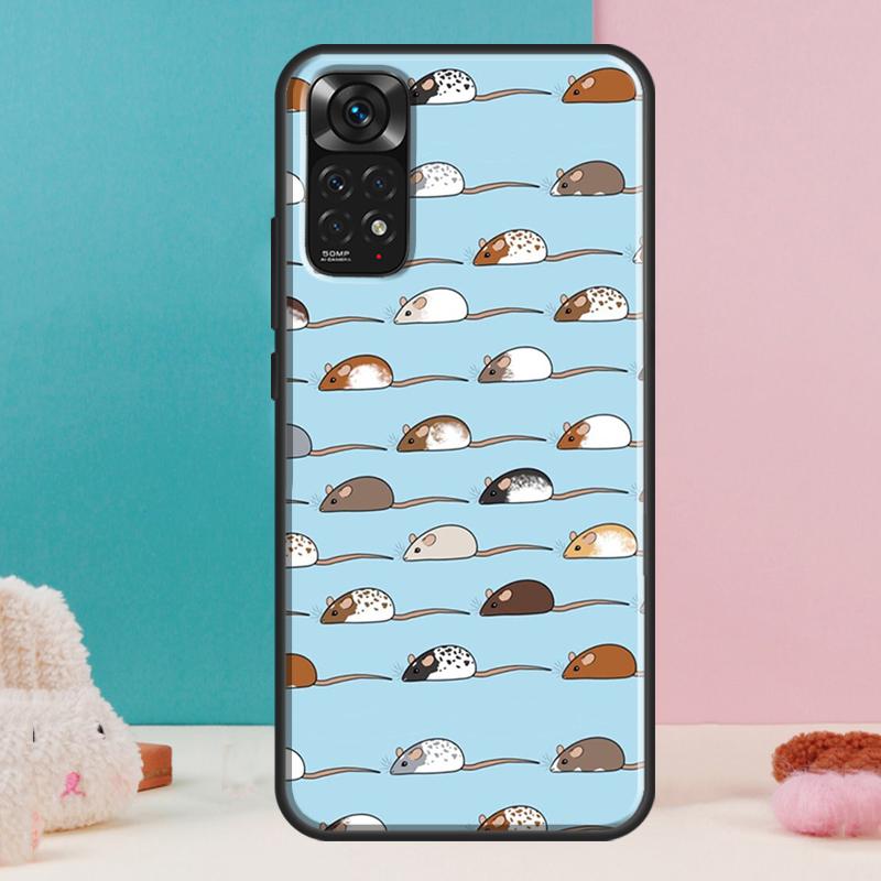 Mouse Rat Case For Xiaomi Redmi Note 13 12 Pro 14 11 9 10 9S 10S 11S 12S Redmi 14C 13C 10C 12C Cover