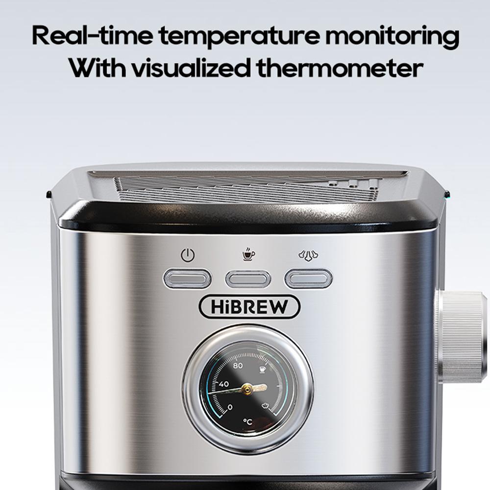 HiBREW Полуавтоматическая кофемашина H5A, резервуар для воды 1,2 л, 15 бар и Smart Brew