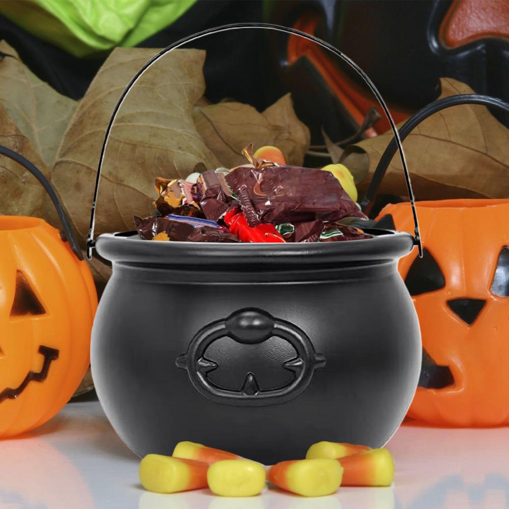 1/3pc Halloween Candy Bucket Mini Black Candy Kettles Cauldron Pot Trick Or Treat Holder Halloween Party Decoration Prop