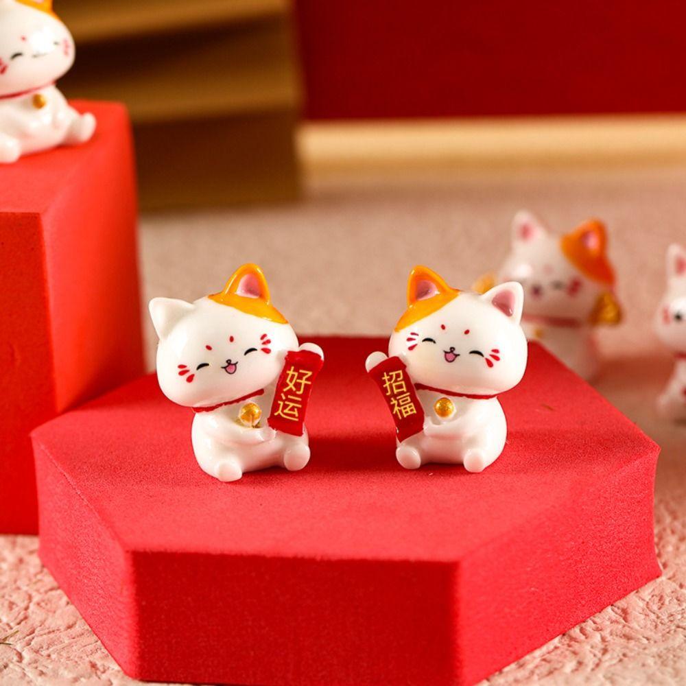 Potted Micro Landscape Resin Miniature Decoration New Lucky Cat  Gardening Ornaments