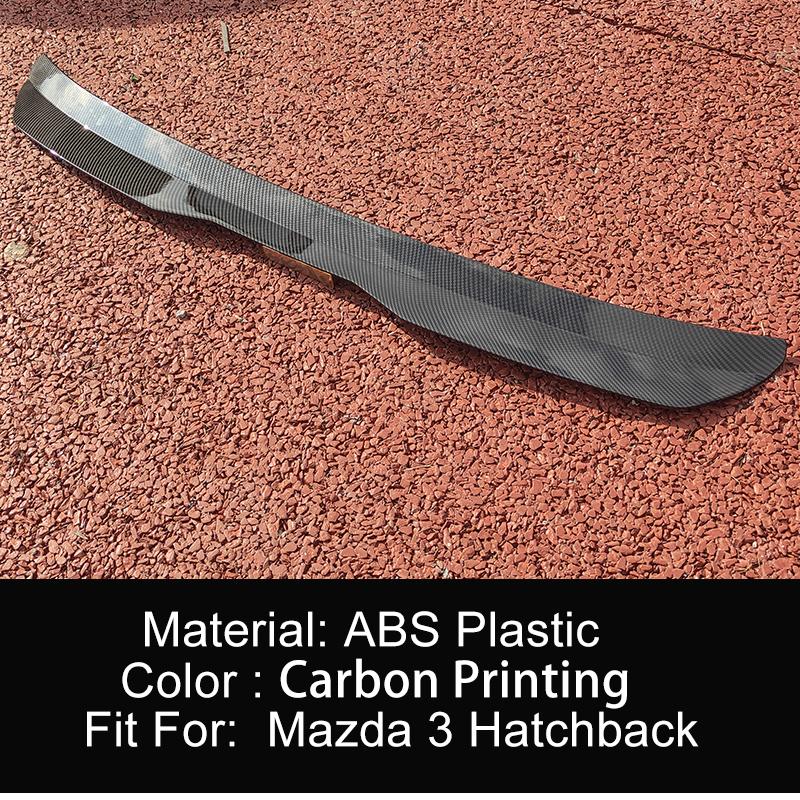 Для Mazda 3 хэтчбек 2006-2012 задняя крышка багажника автомобильный спойлер крылья глянцевый черный карбон универсальные внешние аксессуары