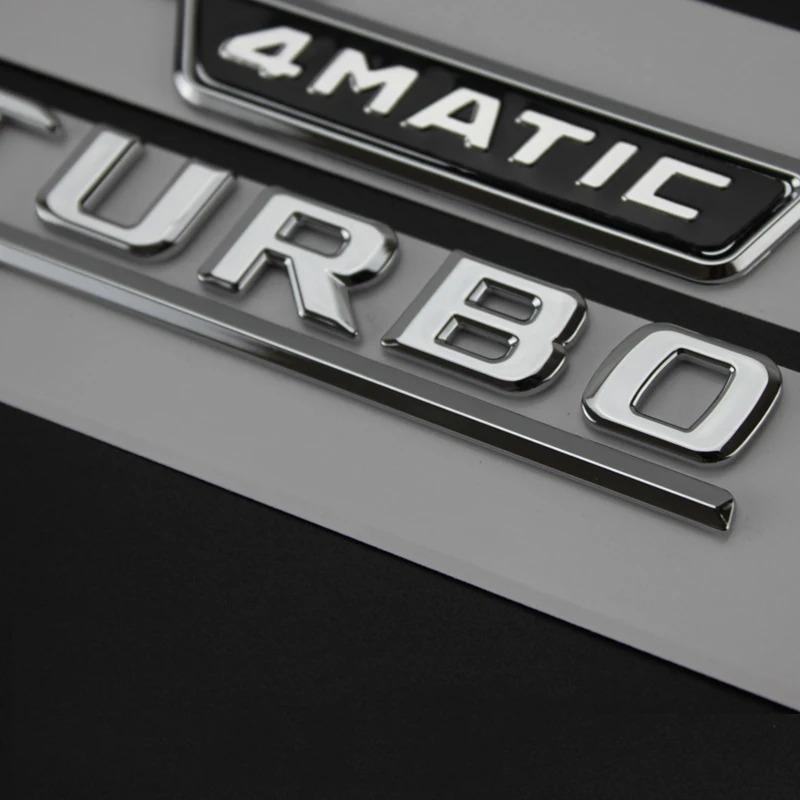 Эмблема с буквами для V12 BITURBO V8 BITURBO 4MATIC+ TURBO 4MATIC Стиль автомобиля Логотип на крыло Наклейка Хром Черный Красный