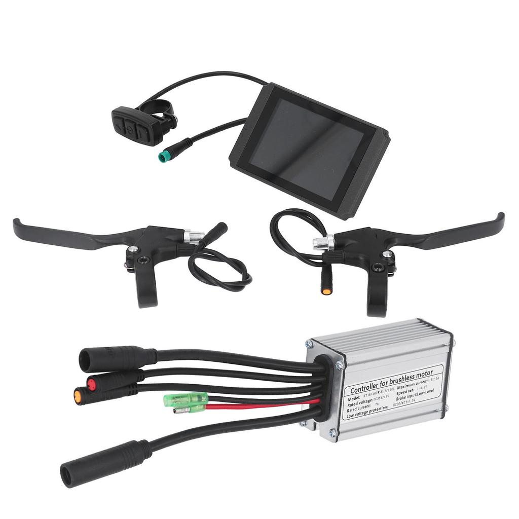 36V 48V 250W 15A Motor Controller LCD8H Panel Thumb Throttle Kit for Road Bikes Mountain Bikes