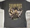 Футболка Taylor Swift The Eras concert Tour 2023, темно-серая, с принтом, размер Medium, унисекс