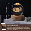 Детский Подарок на День Рождения Игрушка 5см Уникальный 3D Хрустальный Шар Ночник Светодиодная Настольная Лампа Ночник у Кровати Галактика Свет Сатурн Планета Луна