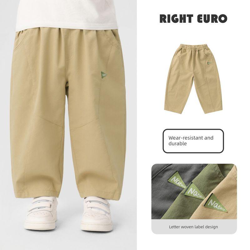 Right European Style Boys' Woven Straight-Leg Pants Spring and Autumn 2026 New Children's Clothing Kids' Long Pants Baby Casual Versatile Pants