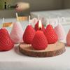 Свеча с ароматом клубники из соевого воска, милый креативный подарок на день рождения, ручная работа, имитация аромата, воск для моделирования