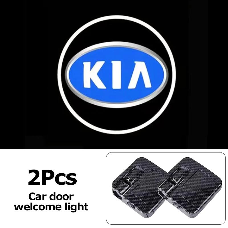 AAND1 2Pcs HD Car Door Welcome Lights Led Projector Lamp For KIA K5 K9 Ceed Sportage Carnival Stinger Forte Niro RIO Soul EV6 Sorento