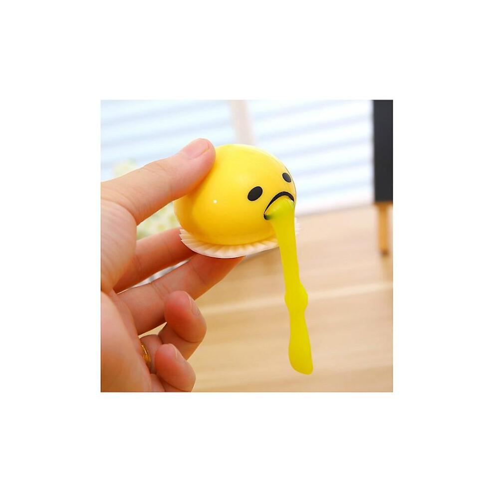 Gudetama Egg Toy Novelty Stress Relief Squeeze Egg Yolk Vomit Egg Fidget Sensory Toy Gift for All Ages [DmS] Yellow