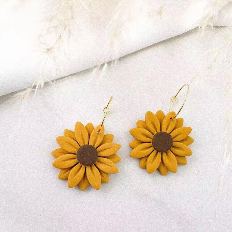 4pcs Mini Flower Daisy Polymer Clay Cutter INS Designer DIY Jewelry Texture Modeling Floral Decoration Spring Press Cutting Mold