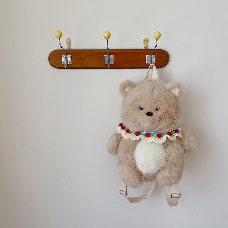 Очаровательный мягкий плюшевый рюкзак с мишкой и зайчиком для детей, легкий школьный рюкзак