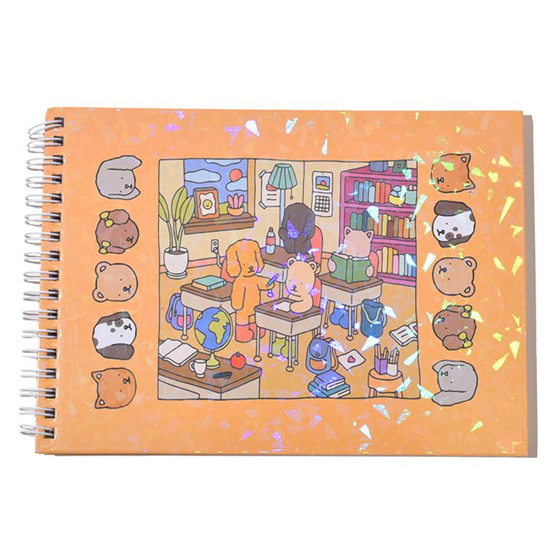 Креативная интересная раскраска для детей, милая тема животных, книга для граффити, раскраска Bobbie Goods