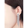 LUOTEEMI Luxury Cubic Zircon Sparking CZ Diamond Long Tassel  Earrings Wedding Chandelier for Women
