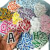 26pcs A -Z English Letter Embroidered Patches Jersey Uniform Hats Jeans Embroidery Diy Iron On Patches For Clothing Sew Stickers 