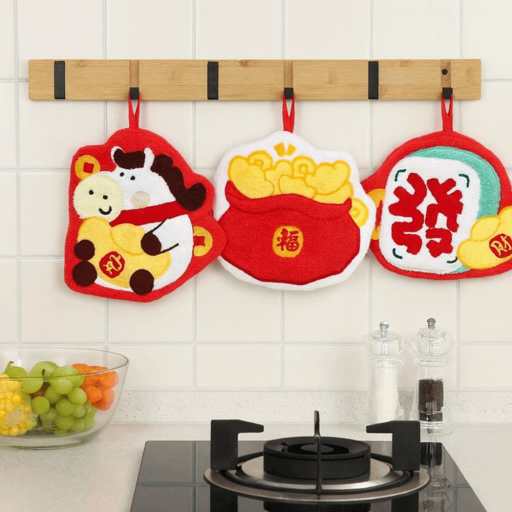 Удобное Быстросохнущее Мультяшное Полотенце для Рук Впитывающее Утолщенное Впитывающее Полотенце Полотенце для Праздника Весны Мягкое Бытовое