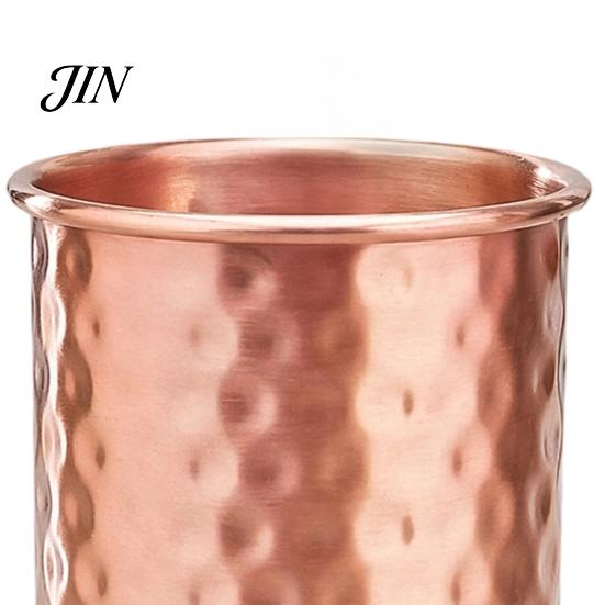 Кружка из нержавеющей стали с молотковым покрытием, с устойчивым дном, прочная, стильная, многоразовая, для напитков, простая в уходе, с медным покрытием, ручной работы, стакан-тумблер