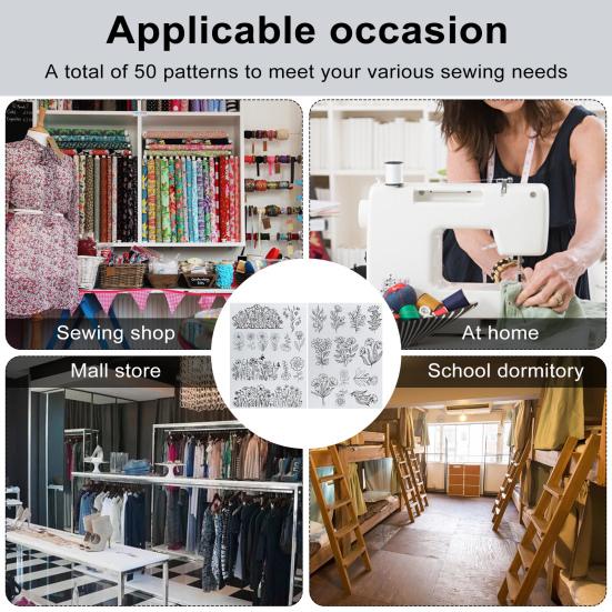 Yousheng 2 листа водорастворимого стабилизатора для вышивки DIY Stick Stitch бумага для вышивки с предварительно напечатанными цветами, листьями, животными, узорами, подарок для влюбленных