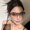 Fashionable Half Frame Sunglasses for Cycling Y2K Trendy and Cool Sunglasses Non-Polarized Fashion Accessory