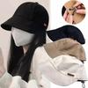 Women's Foldable Sunhat Summer Outdoor Beach Fisherman Hat Sunscreen Uv Protection Cap Adjustable Cotton Wide Brim Bucket Caps