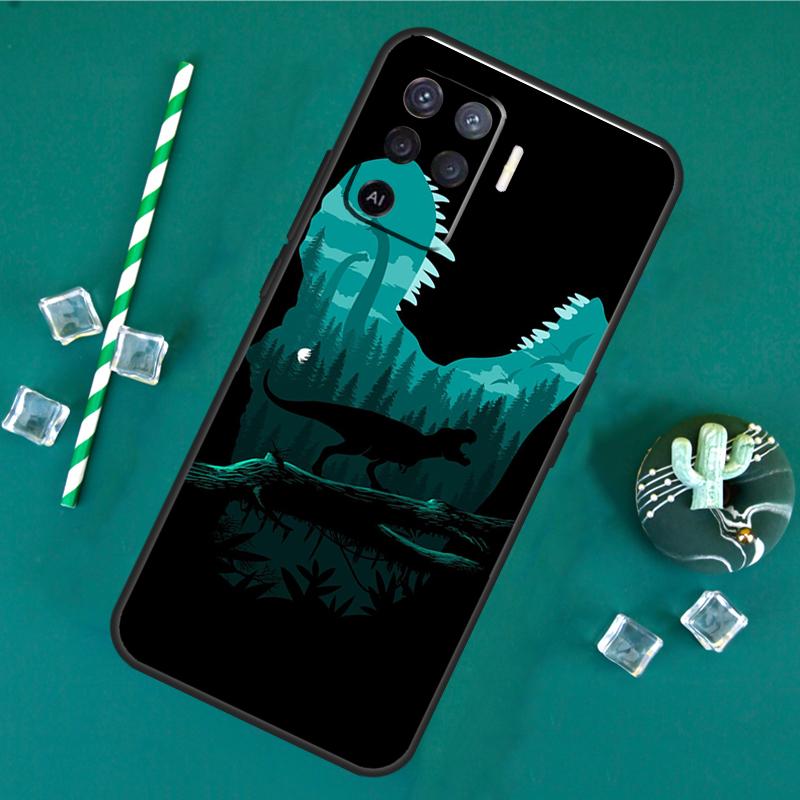 T Rex Dinosaur Tyrannosaurus Case For Oppo A17 A15 A40 A60 A80 A16 A76 A96 A18 A38 A58 A78 A98 A91 A57 A74 A94 A54S Cover