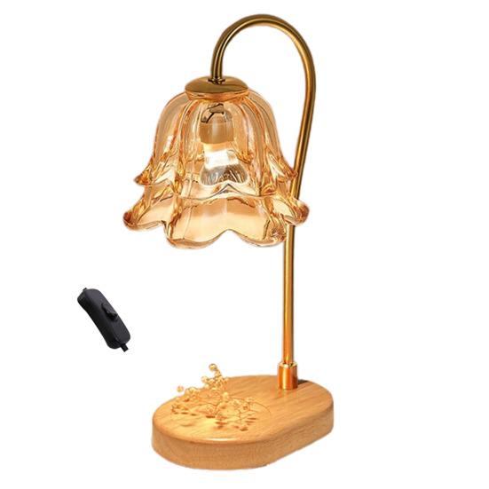 Лампа-подогреватель свечей с деревянной основой, функцией таймера, регулируемой яркостью, ароматизированным воскотопом