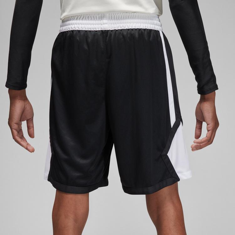 Jordan SS24 Dri-Fit Color Block Mid Rise Quick Dry Basketball Shorts Men shorts Black White HF0526-012