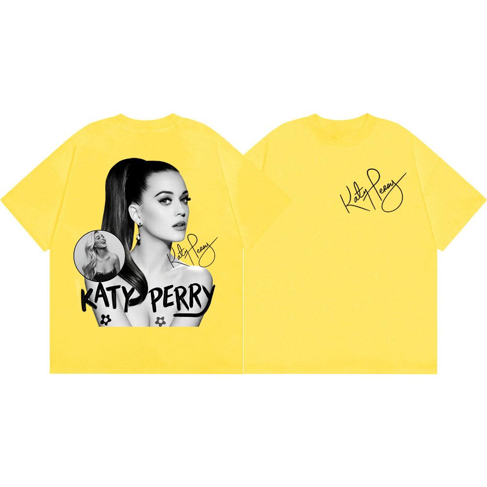 Singer Katy Perry 2026 Fastivals Tour T-shirt Men Women Fashion Vintage Short Sleeve T-shirts Summer Casual Loose Cotton T Shirt
