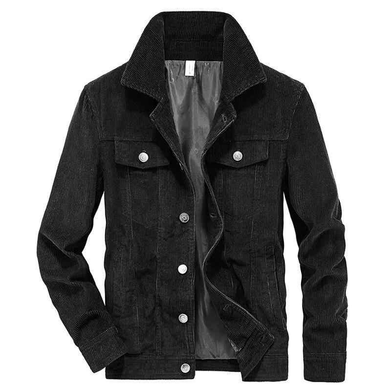 Men's Streetwear Motorcycle Corduroy Coats Bomber Jackets Men's Windbreaker Multi-pocket Cotton Cargo Parkas