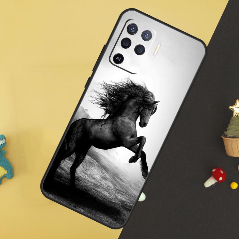 Horses Running Case For Oppo A96 A76 A16 A17 A57 A60 A40 A80 A18 A38 A58 A78 A98 A15 A54 A74 A94 A6 A5 Pro