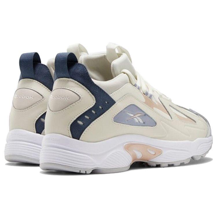 Reebok Серия DMX 1200 Ткань из синтетической кожи Двухслойная коровья кожа Спортивная амортизация Низкий верх Повседневная обувь Унисекс кроссовки Бежевый Серый FZ5459