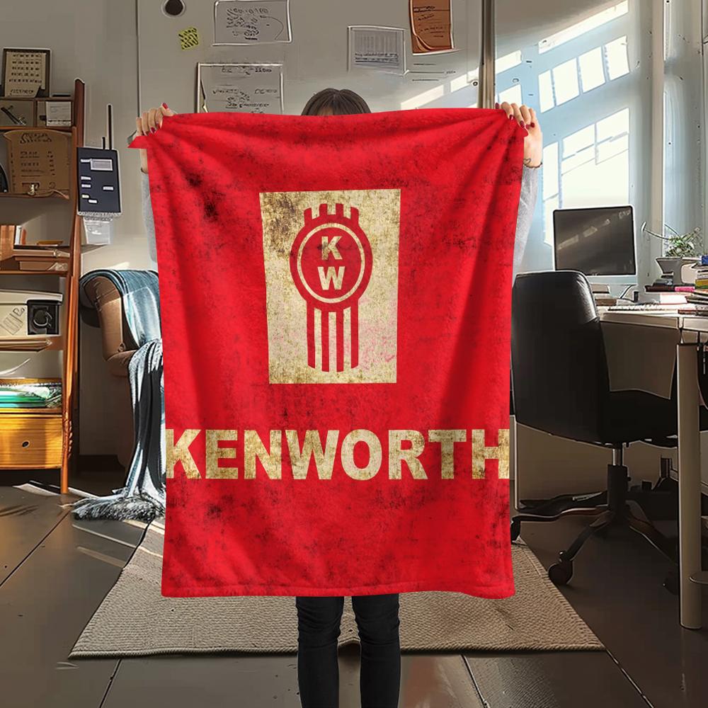 Kenworth,pattern Flannel Blanket, High quality Comfortable for All Seasons, Home Decor, Warmth and Comfort, Perfect for Gifts.
