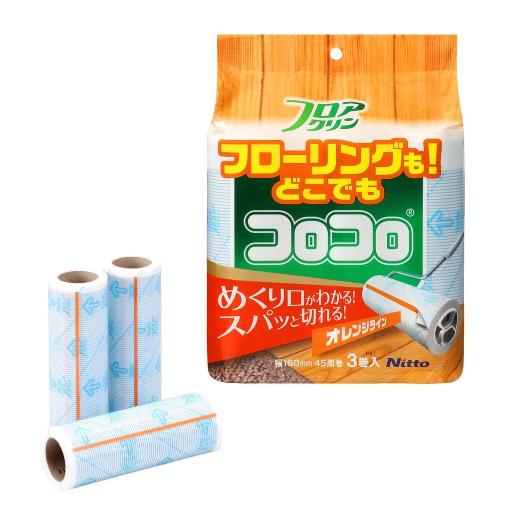 Nitoms Запасной для уборки пола 45 3 ролика на для шерсти домашних животных, пыли 160 мм C4432 Лента, SC, Обмотки, Упаковка, Легко отрывается, Напольное покрытие, Ковер, Татами, Волосы, Клещи, Пыльца,