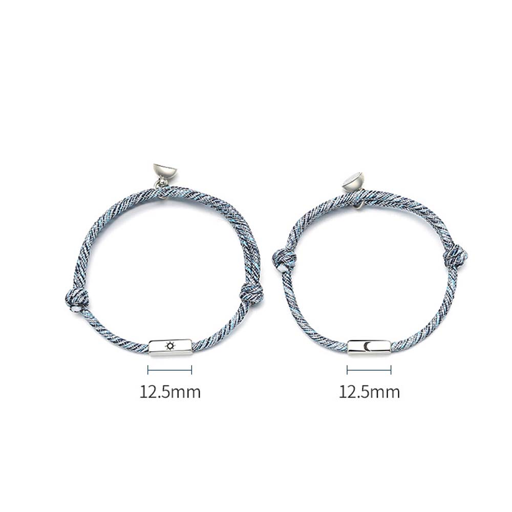 Simple Men Women Friendship Gifts Braided Rope Magnet Bracelet Fashion Jewelry Couple Bracelets