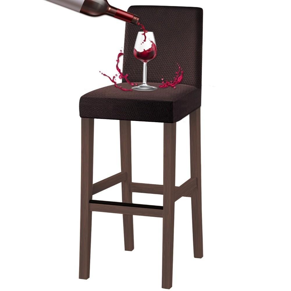 Elastic Stretch Bar Stool Seat Covers Short Back Chair Protectors Durable Slipcovers Household