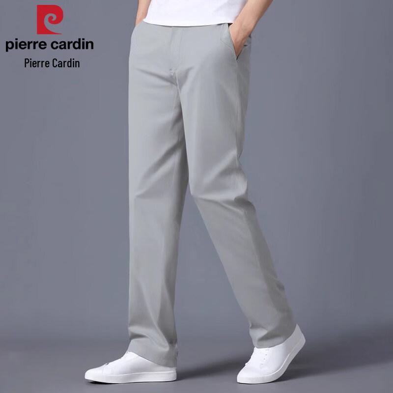 Pierre Cardin Мужские летние тонкие хлопковые эластичные прямые повседневные брюки
