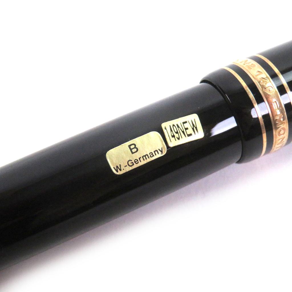 Безупречная перьевая ручка MONTBLANC Meisterstück 149 Колпачкового типа черная 18K мужская Б/у