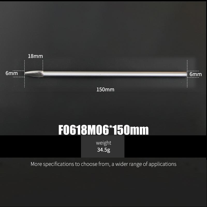 Длина 150 мм 1 шт. Вращающиеся напильники из карбида вольфрама для деревообработки, пластика, металла, железа, алюминия, нержавеющей стали, фрезы