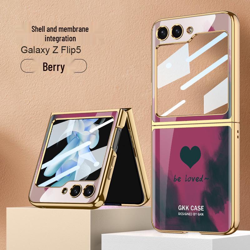 Защитный чехол для экрана Samsung Z Flip5 со складывающимся дизайном в виде сердца