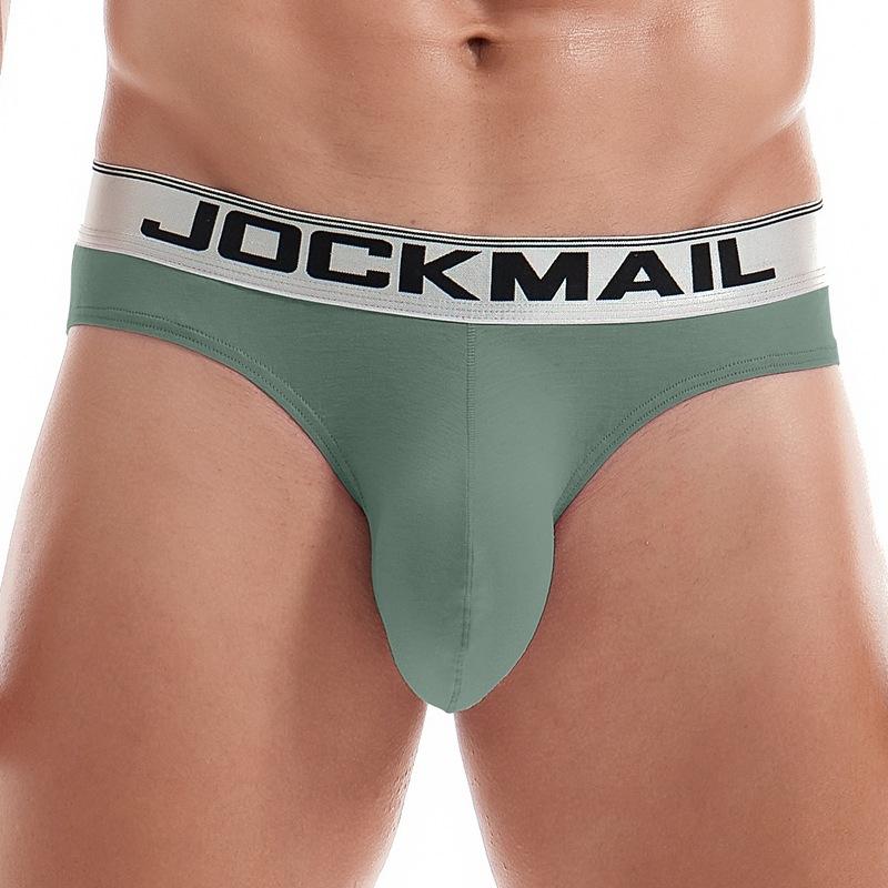 Трусы JOCKMAIL с низкой талией, модное хлопковое дышащее мужское нижнее белье для спорта и отдыха