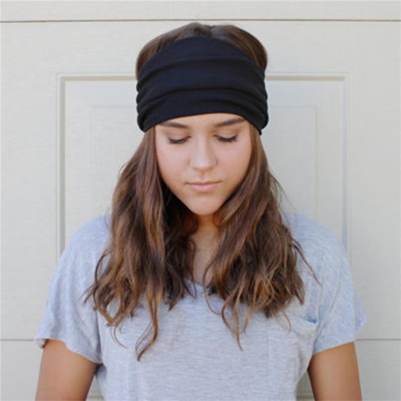 Модная сексуальная женская спортивная широкая повязка для волос для йоги, эластичная повязка на голову в стиле бохо для девочек, для бега и занятий в спортзале