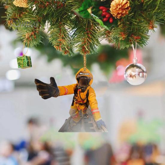 Рождественская елка, украшение пожарного со шнурком, широко используемое автомобильное зеркало заднего вида, подвеска пожарного, подвесное украшение