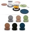 6Pcs 10cm Silicone Coasters Round Heat Resistant Rubber Tea Cup Mat Drink Coffee Mug Glass Beverage Holder Pad Decor Table Mat