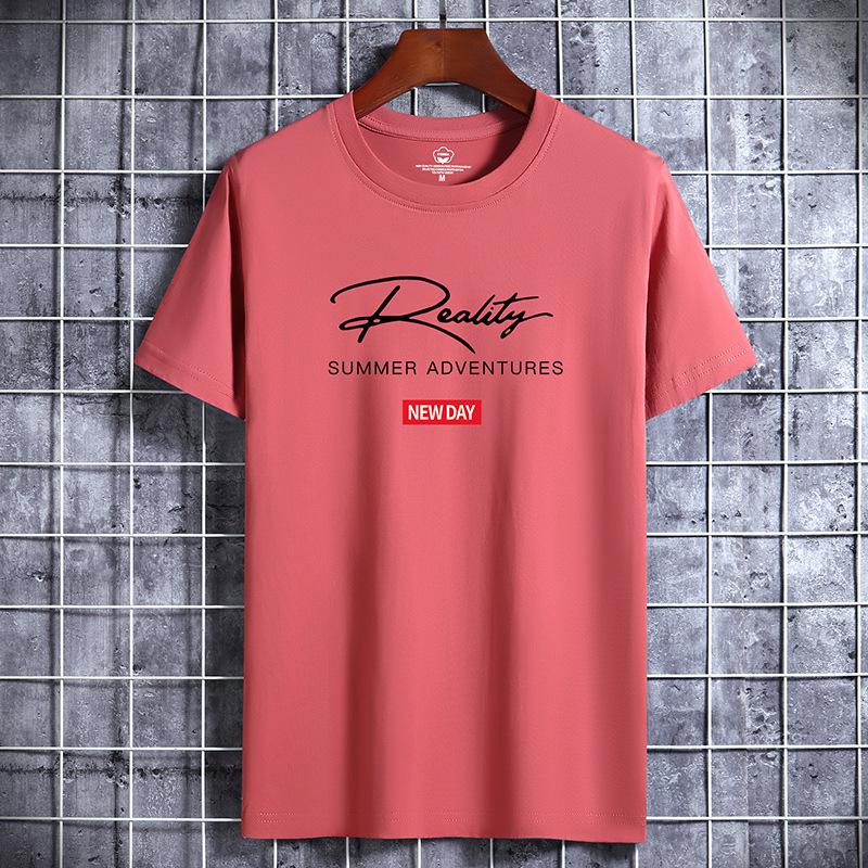 QICED Хлопковая футболка с коротким рукавом, мужская модная свободная рубашка с половиной рукава, сострадательная рубашка с принтом