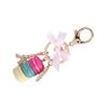 Colorful Cute Macaroon Eiffel Tower Keychain Keyring Bag Pendant Car Charm Decoration(Rose Red)