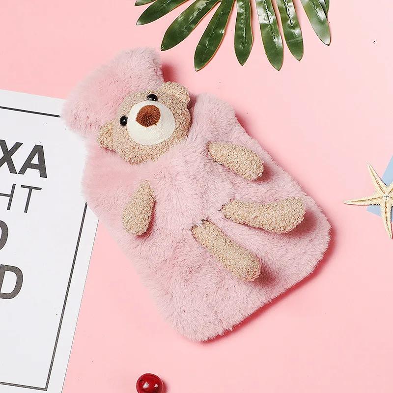 Kawaii Грелки Милый Медведь Резиновый Грелка Для Рук и Ног Живота Взрывобезопасные Грелки Для Женщин Менструальные Боли