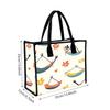 Cute Cartoon Canvas Tote Bag Casual Daily Shopping Handbag Portable Lightweight Trendy Printed Carry Bag for Outdoor Travel